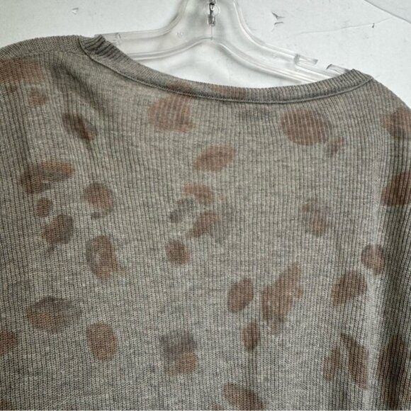 Aritzia Wilfred Balzac Leopard Cashmere Silk Cotton Sweater Lightweight Knit M - Picture 6 of 15